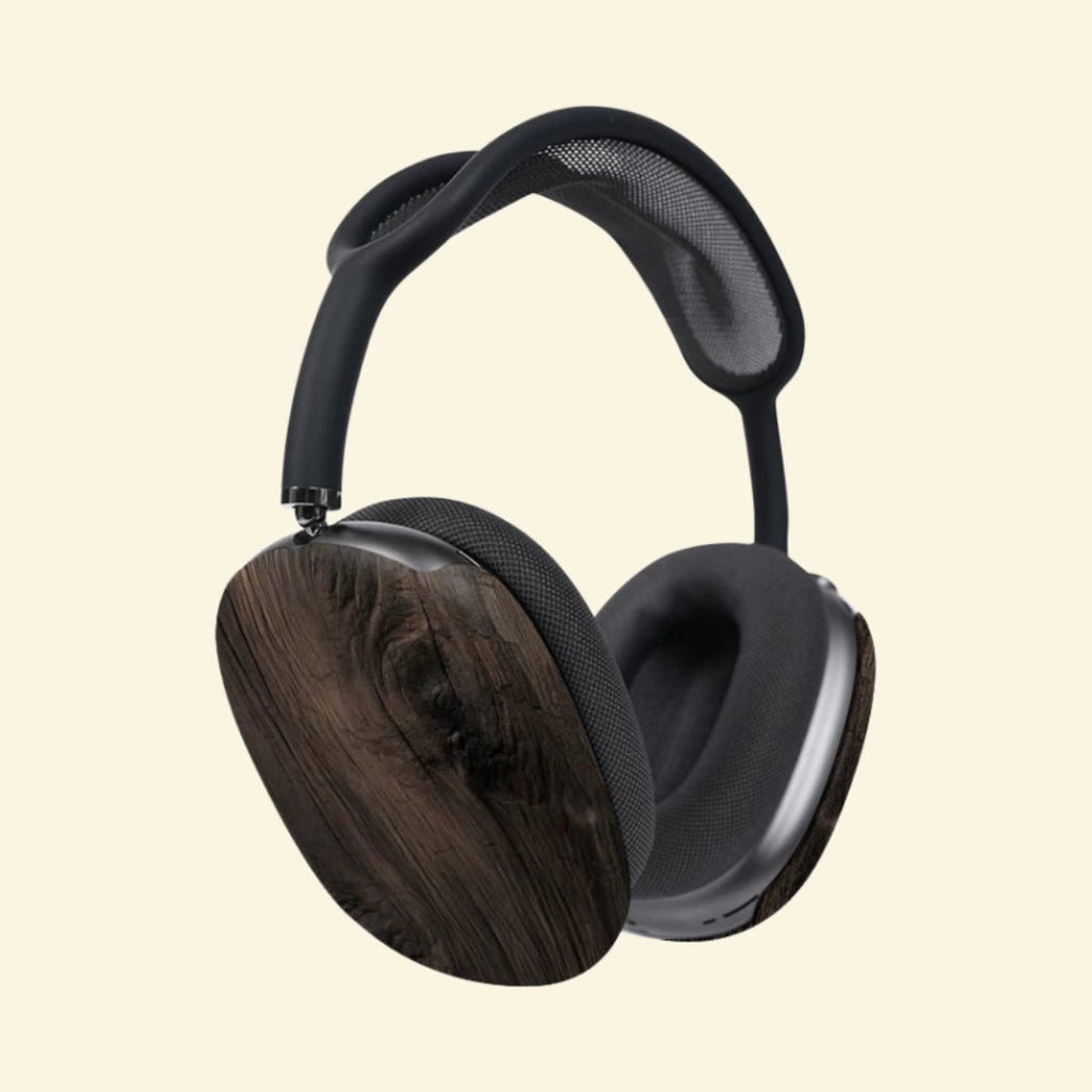 The Ancient Oak — Petrified Timber Ear Cup Enclosure for AirPods Max (1st & 2nd Gen) - Carapace StudioAirPods Max AccessoriesCarapace StudioCarapace StudioCS-041-QUERCUS-ANTIQUA-V2The Ancient Oak — three-quarter rear view of the wood grain AirPods Max ear cup cover