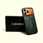 The Sylva Specimen — Deep Carved Leaf Relief Enclosure for iPhone 17 Pro Max