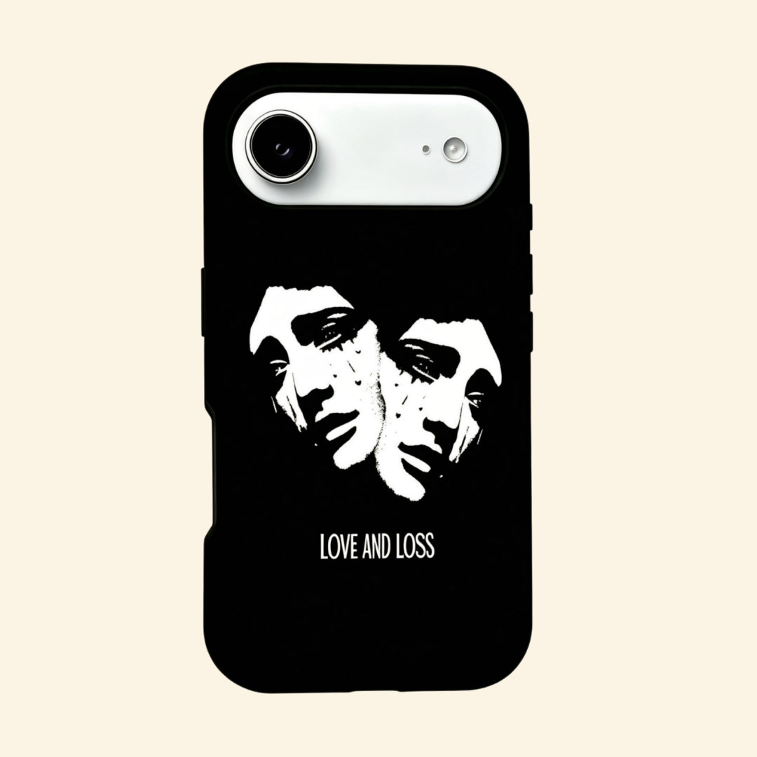 The Dual Tragedy – Dual Crying Statues “Love and Loss” Fine Art iPhone Case