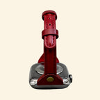 Crimson Burgundy Leather Band — rear strap detail with stitching and rivet stud