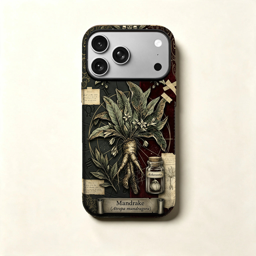 The Mandragora Specimen — Mythical Root Enclosure for iPhone 17 Pro Max