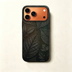 The Sylva Specimen — Deep Carved Leaf Relief Enclosure for iPhone 17 Pro Max