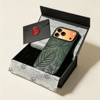 The Sylva Specimen — Deep Carved Leaf Relief Enclosure for iPhone 17 Pro Max