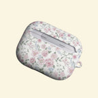 The English Rosery — Soft Watercolor Botanical Floral Hard Case for AirPods Pro 3 & AirPods 4 - Carapace StudioAirPods CaseCarapace StudioCarapace StudioAirPods Pro 3English Rosery AirPods case top view
