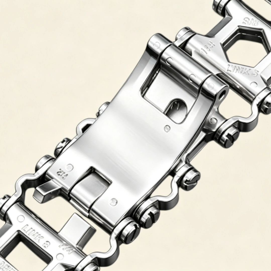 Baroque silver Apple Watch case detail composite — top: front bezel scrollwork overhead; bottom left: case held in hand front view; bottom right: case side profile showing lug cutout