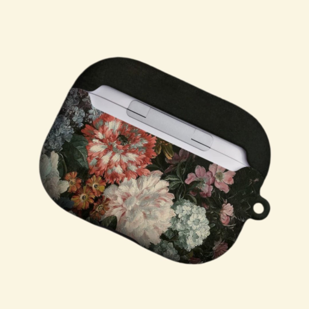 The Baroque Garden — Vintage Oil Painting Floral Hard Case for AirPods Pro 3 & AirPods 4 - Carapace StudioAirPods CaseCarapace StudioCarapace StudioAirPods Pro 3Baroque Garden AirPods case top view