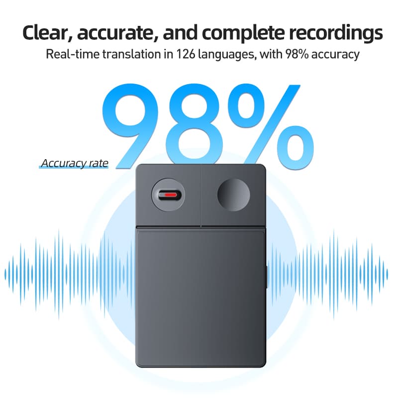 Magnetic AI Voice Recorder | Real-Time Speech-to-Text & Meeting Transcription Device