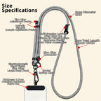 The Core Cord – Archival Utility Rope Lanyard System Cement Gray
