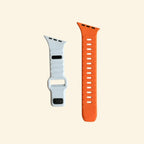 Dual-Tone Ocean Wave Apple Watch Band — front view on watch