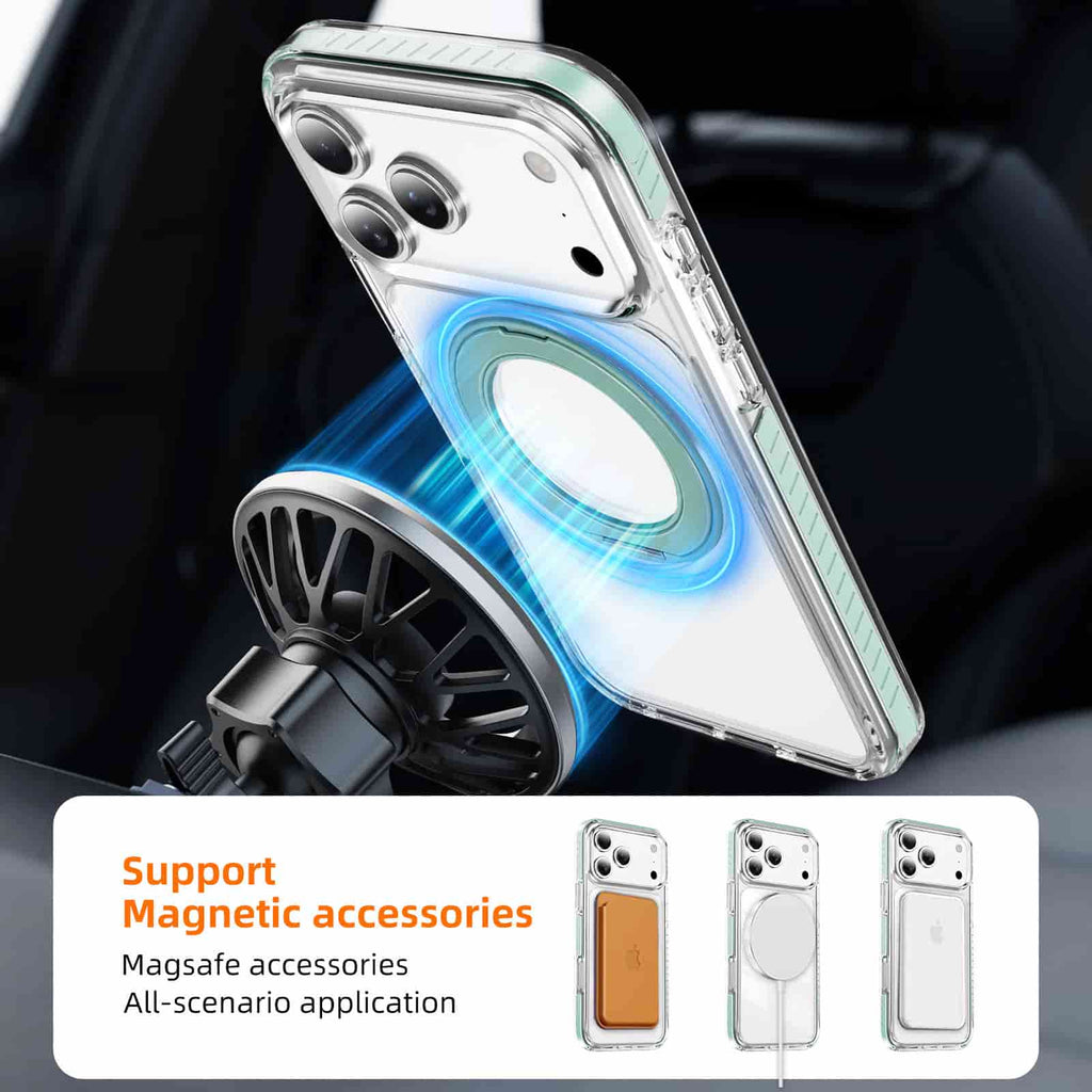 Carapace™ 360° Magnetic Invisible Stand Protective Case for iPhone