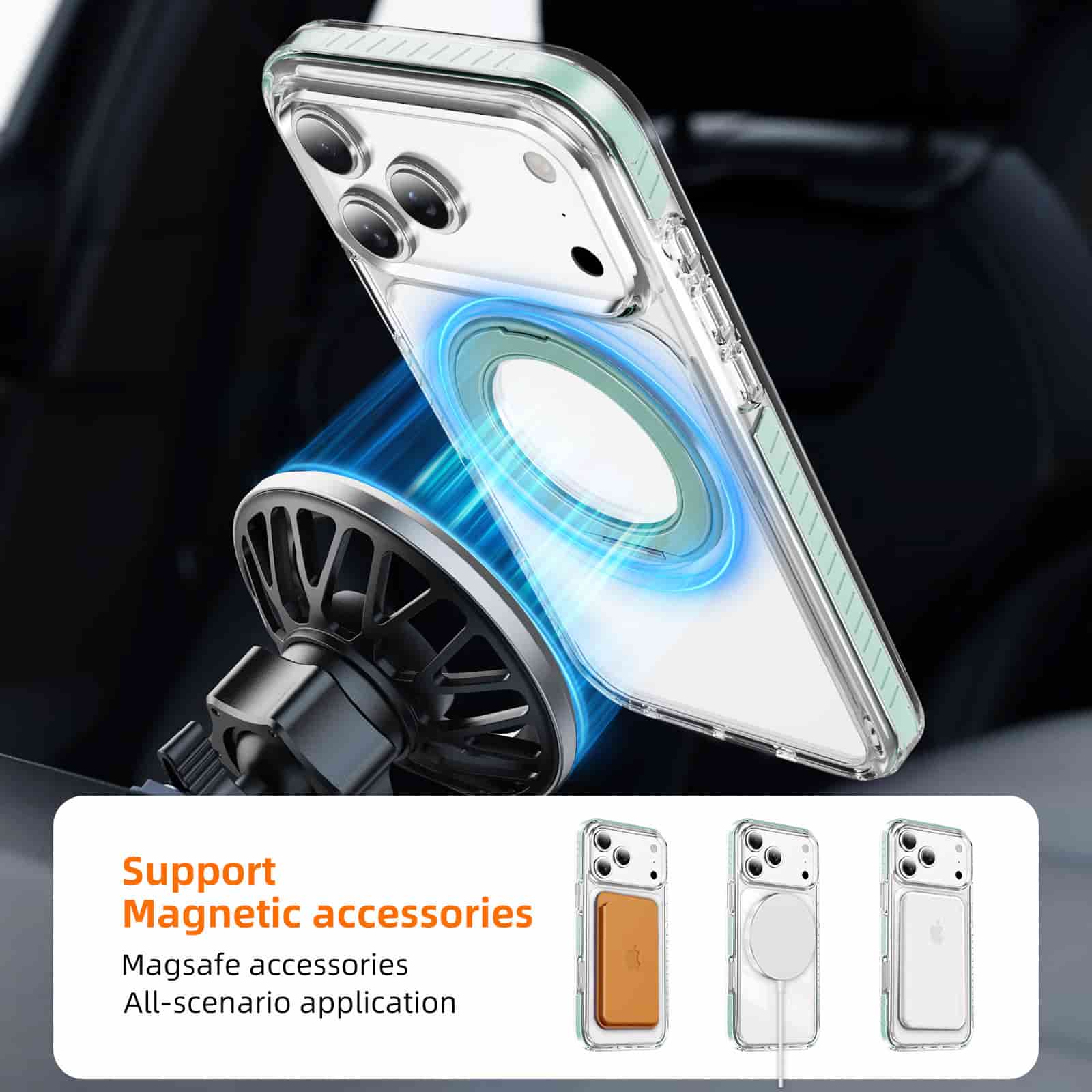 Carapace™ 360° Magnetic Invisible Stand Protective Case for iPhone