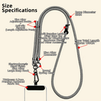 The Core Cord – Archival Utility Rope Lanyard System Monochrome Chevron