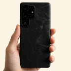 Obsidian Botanical Leaf Case for Samsung Galaxy S Series — in-hand lifestyle shot