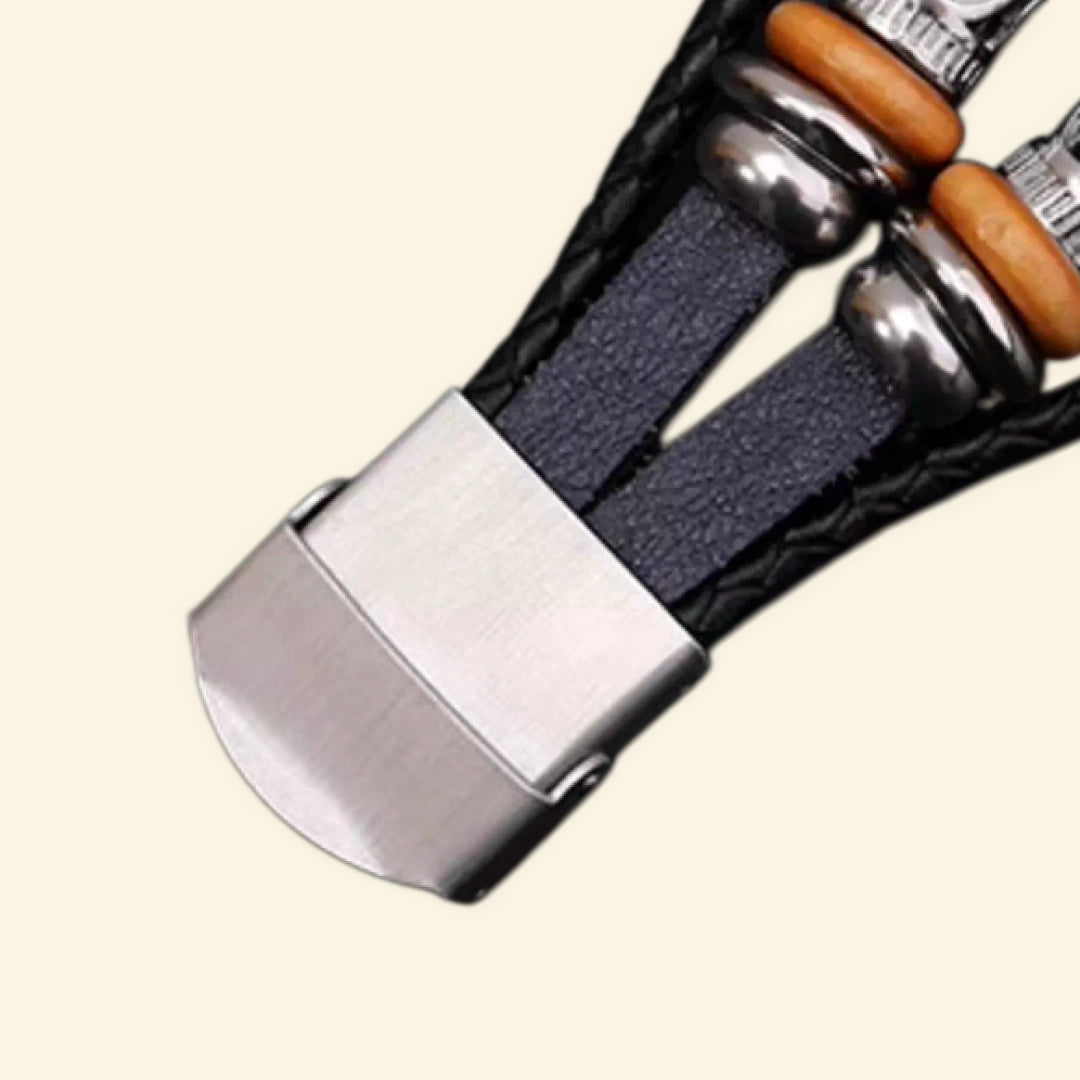 Baroque silver Apple Watch case — standalone front view showing full scrollwork bezel with oxidized silver finish and lug ports, cream background
