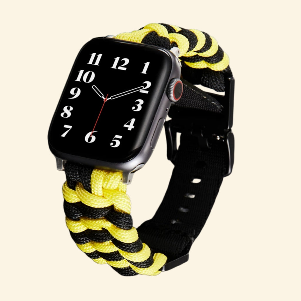 Specimen No. 10112 — Hazard Yellow Paracord Braided Apple Watch Band