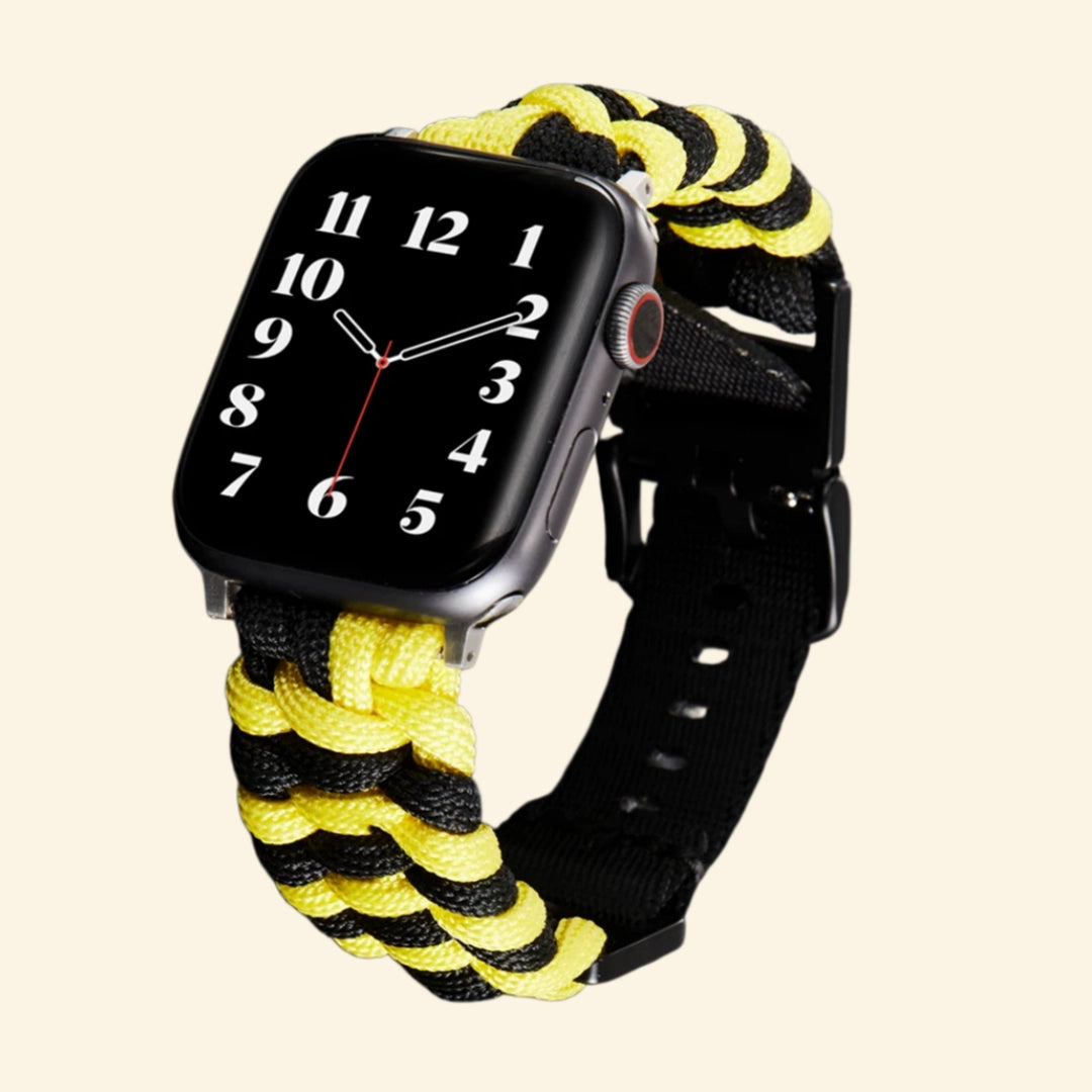 Specimen No. 10112 — Hazard Yellow Paracord Braided Apple Watch Band