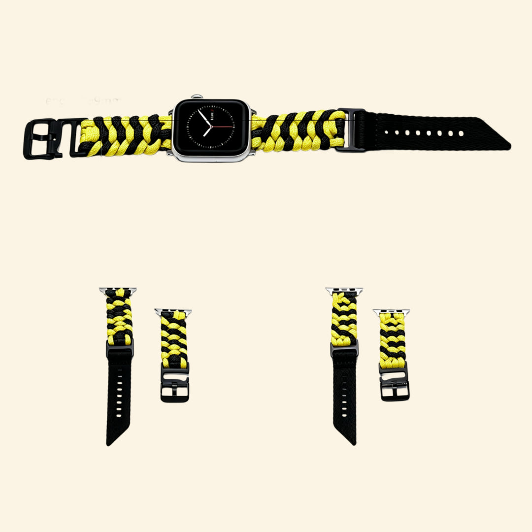 Specimen No. 10112 — Hazard Yellow Paracord Braided Apple Watch Band