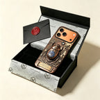 The Scarabaeus Specimen — Sacred Scarab & Lapis Relic Enclosure for iPhone 17 Pro Max