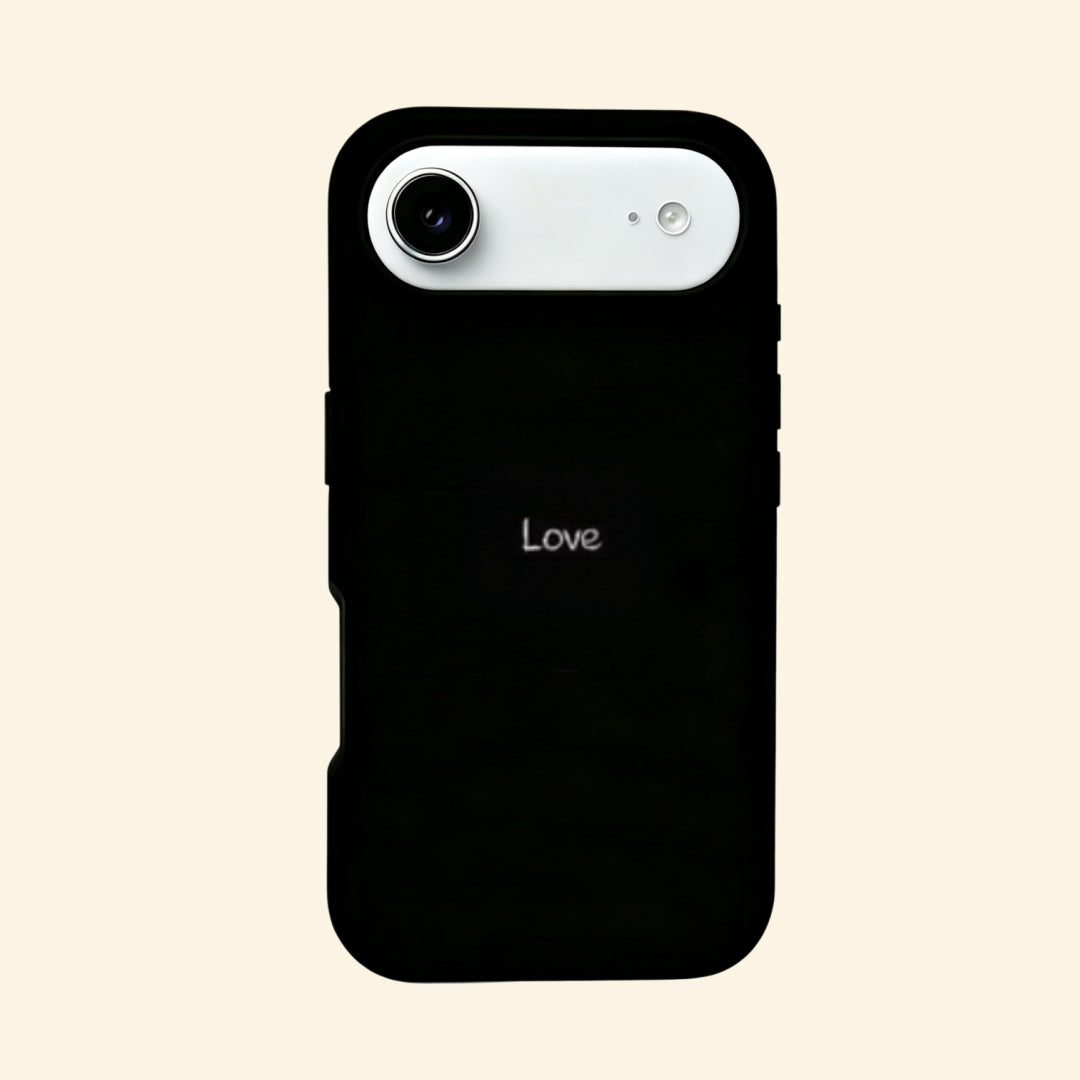 Poetic Amor – Minimalist Handwritten “Love” Script iPhone Case