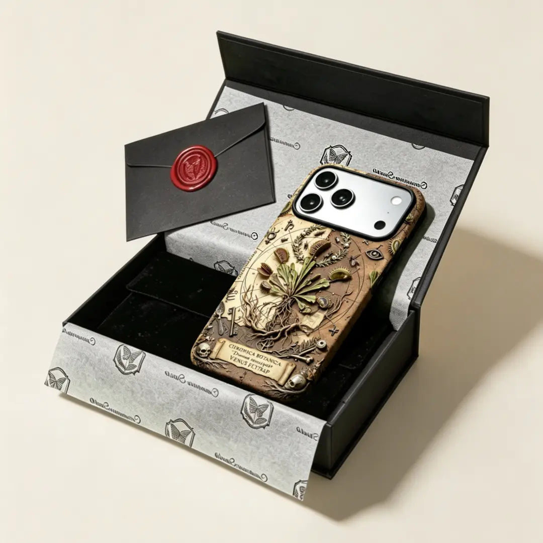 The Dionaea Specimen — Carnivorous Botanical Enclosure for iPhone 17 Pro Max