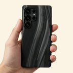 Charcoal Graphite Sweep Case for Samsung Galaxy S Series — in-hand lifestyle shot