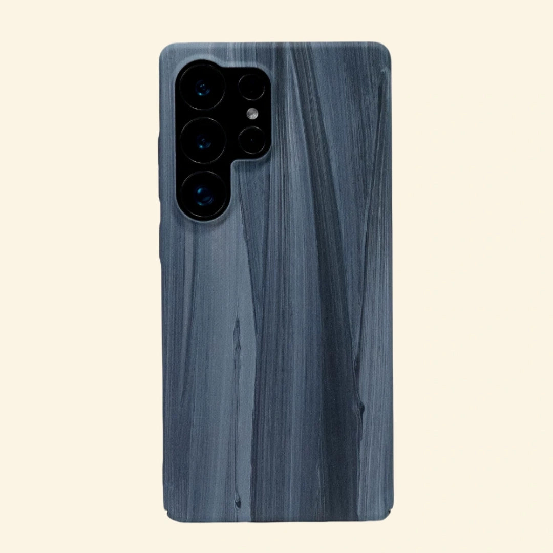 Slate Blue Marble Stream Case for Samsung Galaxy S Series — flat back studio view