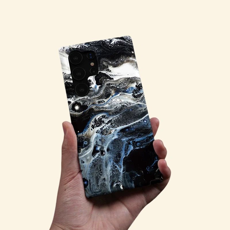 Nebula Fluid Marble Case for Samsung Galaxy S Series - Carapace StudioPhone CaseCarapace StudioCarapace StudioSPEC-9989-NEBULA-SGS-1Samsung Galaxy S26 UltraNebula Fluid Marble Case — held in hand lifestyle shot