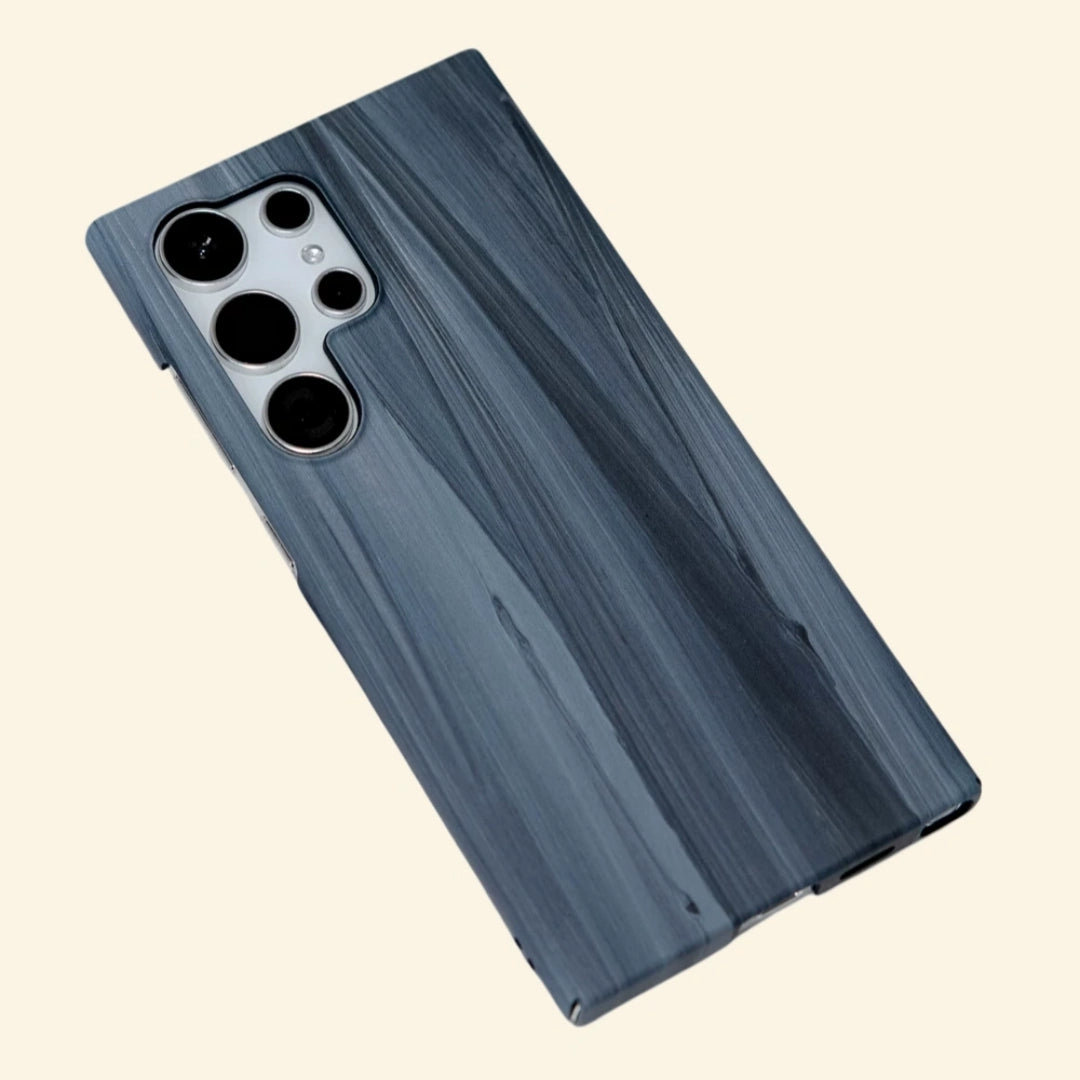 Slate Blue Marble Stream Case for Samsung Galaxy S Series — angled floating view