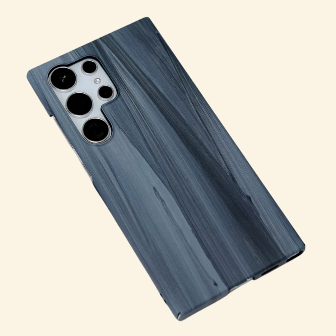 Slate Blue Marble Stream Case for Samsung Galaxy S Series — close-up angled detail