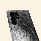 Solitary Wanderer Sketch Case — close-up detail of charcoal line art