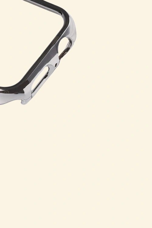 Glossy Silver Case for Apple Watch — Specimen No. 10540 - Carapace StudioApple Watch CaseCarapace StudioCarapace StudioCS-10540-SLVR-AW-1Apple Watch Ultra 3 (49mm)Glossy Silver Apple Watch Case — side button cutout detail, Specimen No. 10540
