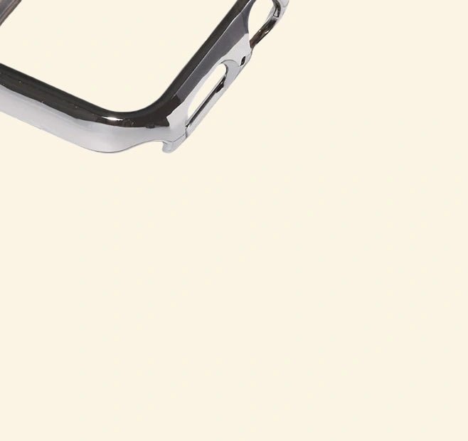 Glossy Silver Case for Apple Watch — Specimen No. 10540 - Carapace StudioApple Watch CaseCarapace StudioCarapace StudioCS-10540-SLVR-AW-1Apple Watch Ultra 3 (49mm)Glossy Silver Apple Watch Case — lower corner angle, Specimen No. 10540