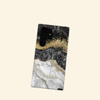 Gold Vein Obsidian Marble Case — side angle view