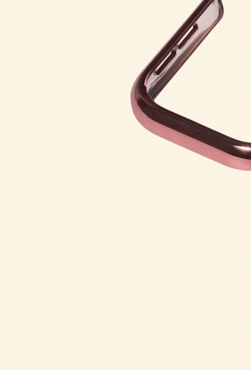 Glossy Rose Gold Apple Watch Case — bottom corner close-up, Specimen No. 10538