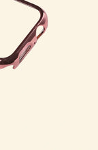 Glossy Rose Gold Apple Watch Case — crown and side button cutout, Specimen No. 10538