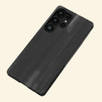 Charcoal Ebony Wood Grain Case for Samsung Galaxy S Series — side angle view