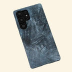 Slate Navy Crosshatch Brush Case for Samsung Galaxy S Series — angled floating view