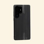 Charcoal Ebony Wood Grain Case for Samsung Galaxy S Series — flat back studio view