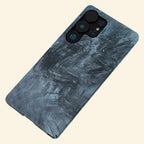 Slate Navy Crosshatch Brush Case for Samsung Galaxy S Series — side angle view