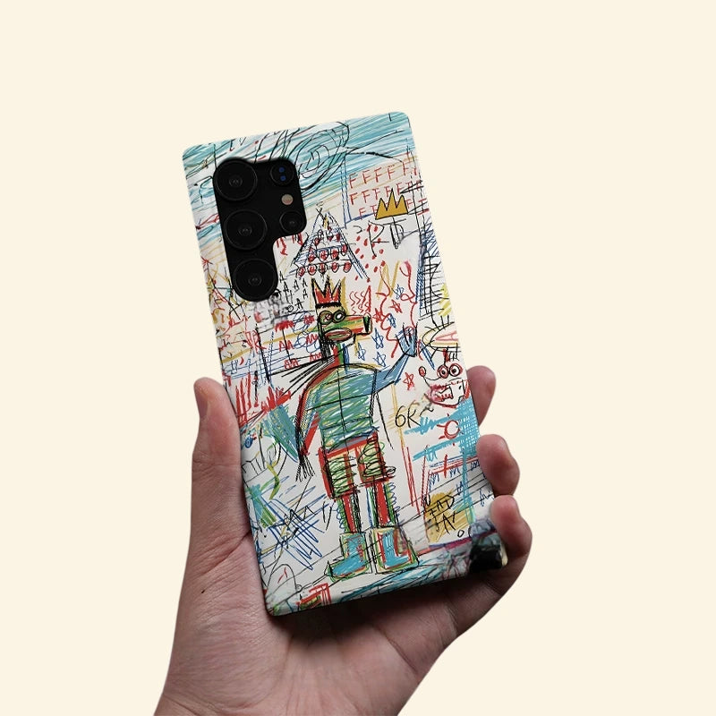 Neo-Expressionist Crown Graffiti Case for Samsung Galaxy S Series — in-hand lifestyle shot