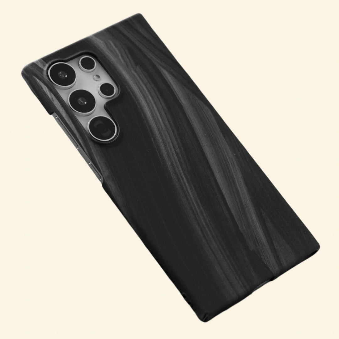 Charcoal Graphite Sweep Case for Samsung Galaxy S Series — flat back angled view