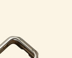 Sleek Silver Rivet Apple Watch Case — angled top view with crown cutout, Specimen No. 10544
