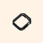 Glossy Onyx Black Rivet Case for Apple Watch — Specimen No. 10541 - Carapace StudioApple Watch CaseCarapace StudioCarapace StudioCS-10541-ONYX-RVT-AW-1Apple Watch Ultra 3 (49mm)Glossy Onyx Black Rivet Apple Watch Case — full frame floating view showing rivet corner details, Specimen No. 10541