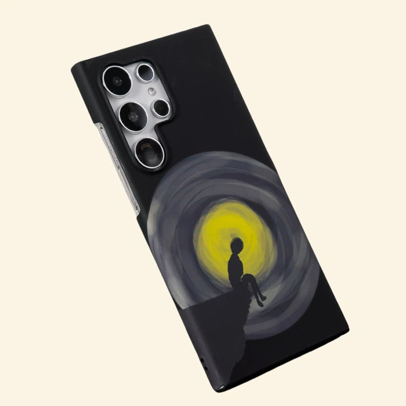 Solitary Beacon Silhouette Case for Samsung Galaxy S Series — angled floating view
