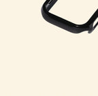 Glossy Onyx Black Apple Watch Case — bottom corner detail, Specimen No. 10536