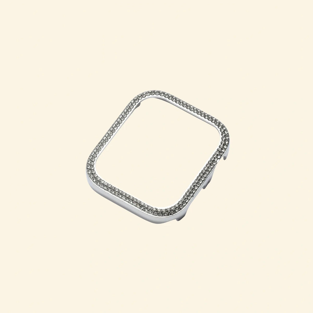 Silver Double-Row Crystal Case for Apple Watch - Carapace StudioApple Watch AccessoriesCarapace StudioCarapace StudioCS-10535-SILVER-PAVE-1Apple Watch Ultra 3 (49mm)Silver Double-Row Crystal Pavé Apple Watch Case — full product view
