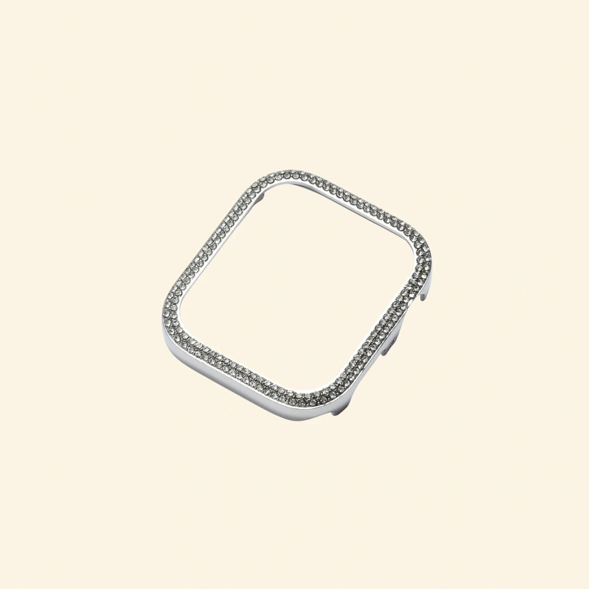 Silver Double-Row Crystal Case for Apple Watch - Carapace StudioApple Watch AccessoriesCarapace StudioCarapace StudioCS-10535-SILVER-PAVE-1Apple Watch Ultra 3 (49mm)Silver Double-Row Crystal Pavé Apple Watch Case — full product view