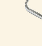 Silver Double-Row Crystal Case for Apple Watch - Carapace StudioApple Watch AccessoriesCarapace StudioCarapace StudioCS-10535-SILVER-PAVE-1Apple Watch Ultra 3 (49mm)Silver Double-Row Crystal Pavé Apple Watch Case — top corner close-up