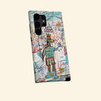 Neo-Expressionist Crown Graffiti Case for Samsung Galaxy S Series — side profile view