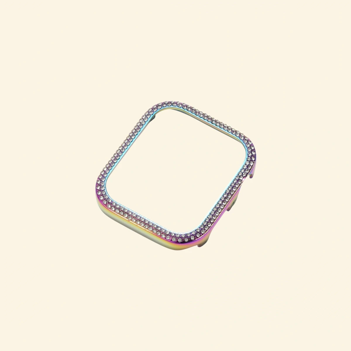 Rainbow Titanium Double-Row Crystal Case for Apple Watch - Carapace StudioApple Watch AccessoriesCarapace StudioCarapace StudioCS-10534-RAINBOW-PAVE-1Apple Watch Ultra 3 (49mm)Rainbow Titanium Double-Row Crystal Pavé Apple Watch Case — full product view
